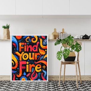 Kleurrijke Motiverende Korte Quote Muurkunst Print