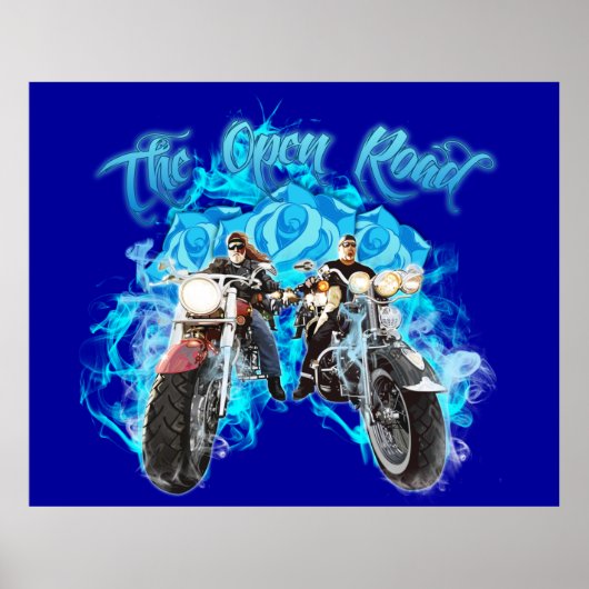 Kleurrijke motorfiets Poster Mural (Voorkant)