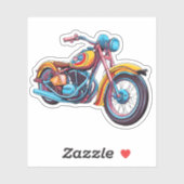 Kleurrijke Motorfiets Waterdicht Sticker (Vel)