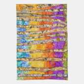 Kleurrijke Mountain Aspen bomen keukenhanddoek (Verticaal)