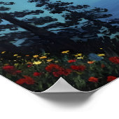 Kleurrijke Mountain Lake Natuur AI gegenereerd Pai Poster (Hoek)