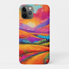 Kleurrijke Mountain Sunset Landschap Schilderij Case-Mate iPhone Case