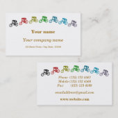 Kleurrijke mountainbikes visitekaartje (Voorkant / Achterkant)