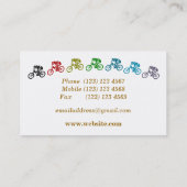 Kleurrijke mountainbikes visitekaartje (Achterkant)