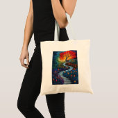 Kleurrijke Mozaïek Boom Tas (Voorkant (product))