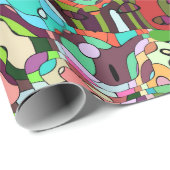 Kleurrijke mozaïek cadeaupapier (Rol Hoek)