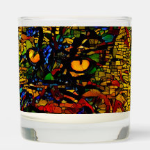 Kleurrijke Mozaïek Cat Art Prin