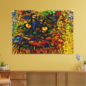 Kleurrijke Mozaïek Cat Art Prin Canvas Afdruk (Insitu (Woonkamer))
