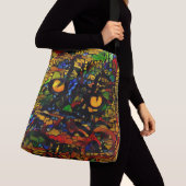 Kleurrijke Mozaïek Cat Art Prin Crossbody Tas (Dichtbij)