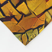 Kleurrijke Mozaïek Cat Art Prin Fleece Deken (Hoek)