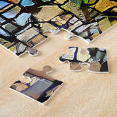 Kleurrijke Mozaïek Cat Art Prin Legpuzzel (Zijkant)