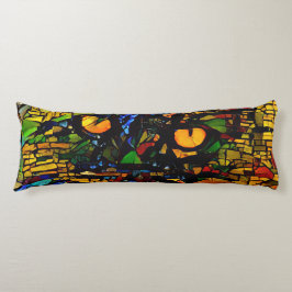 Kleurrijke Mozaïek Cat Art Prin Lichaamskussen