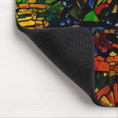 Kleurrijke Mozaïek Cat Art Prin Muismat (Hoek)