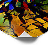 Kleurrijke Mozaïek Cat Art Prin Perfect Poster (Hoek)