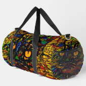 Kleurrijke Mozaïek Cat Art Prin Plunjezak (Rechterhoek)