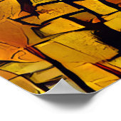 Kleurrijke Mozaïek Cat Art Prin Poster (Hoek)