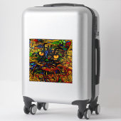 Kleurrijke Mozaïek Cat Art Prin Sticker (Koffer)