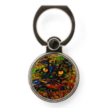 Kleurrijke Mozaïek Cat Art Prin