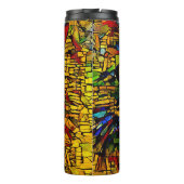 Kleurrijke Mozaïek Cat Art Prin Thermosbeker (Achterkant)
