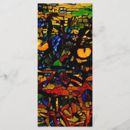 Kleurrijke Mozaïek Cat Art Print Bladwijzer Menu