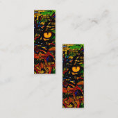 Kleurrijke Mozaïek Cat Art Print Bladwijzer Mini Visitekaartje (Voorkant / Achterkant)