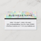 Kleurrijke Mozaïek Custom Monogram #3 Visitekaartje (Achterkant)