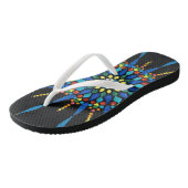 Kleurrijke Mozaïek Flipflops van Edelstenen Teenslippers (Schuin)