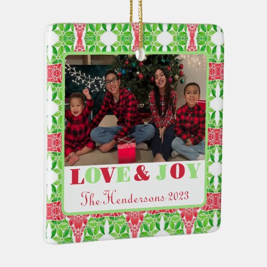 Kleurrijke Mozaïek Fotoboom Ornament (Rechts)