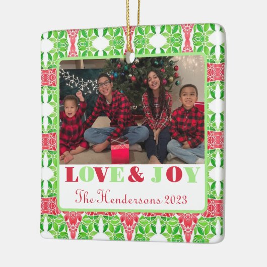 Kleurrijke Mozaïek Fotoboom Ornament (Links)