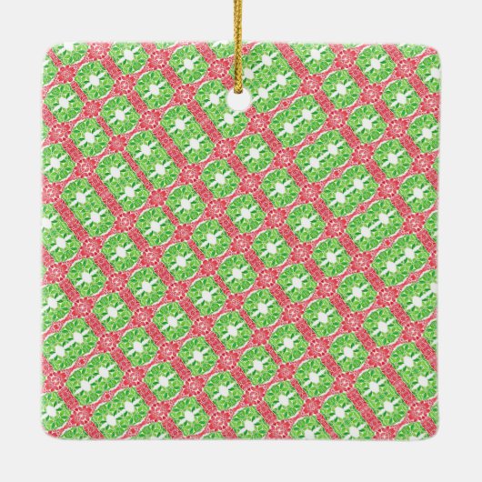 Kleurrijke Mozaïek Fotoboom Ornament (Achterkant)