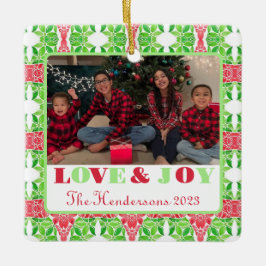 Kleurrijke Mozaïek Fotoboom Ornament