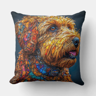 Kleurrijke Mozaïek Hond Kussen