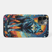Kleurrijke Mozaïek Illustratie van Majestic Wolf Case-Mate iPhone Case (Achterkant (horizontaal))
