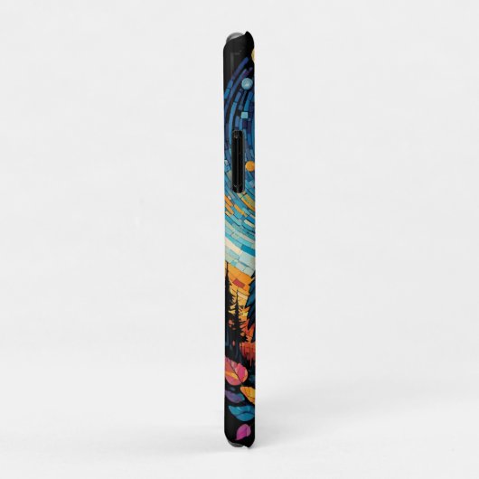 Kleurrijke Mozaïek Illustratie van Majestic Wolf Case-Mate iPhone Case (Achterkant/rechts)