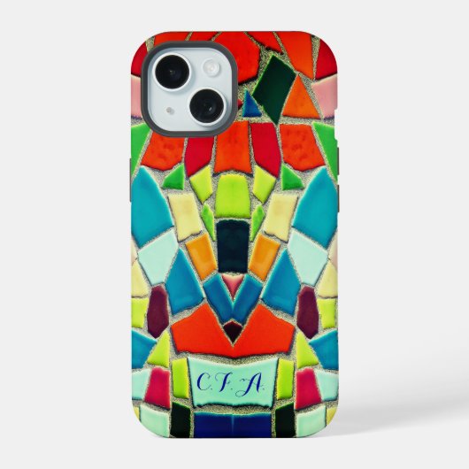 Kleurrijke Mozaïek iPhone 15 Case (Achterkant)