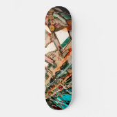 Kleurrijke Mozaïek Kunst Persoonlijk Skateboard (Voorkant)