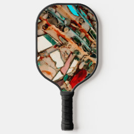 Kleurrijke Mozaïek Kunst Pickleball Paddle