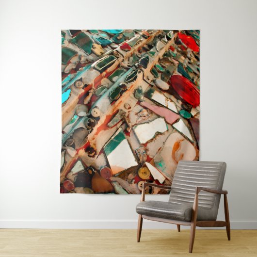 Kleurrijke Mozaïek Kunst Wandkleed (In situ)