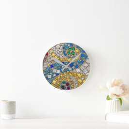 Kleurrijke Mozaïek Kunstzinnig  Ronde Klok