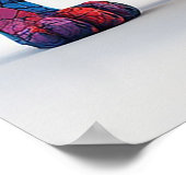 Kleurrijke Mozaïek Leeuw Sculptuur Poster (Hoek)