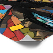 Kleurrijke Mozaïek Mans Face Wall Art Poster (Hoek)