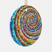 Kleurrijke Mozaïek Spiraal Keramisch Ornament (Rechts)