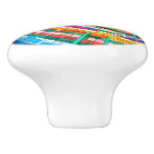 Kleurrijke Mozaïek Spiraal Keramische Knop (Zijkant)