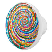 Kleurrijke Mozaïek Spiraal Keramische Knop (Rechts)