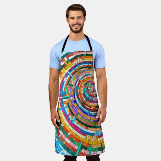 Kleurrijke Mozaïek Spiraal Schort (Gedragen)