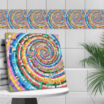 Kleurrijke Mozaïek Spiraal Tegeltje<br><div class="desc">Kleurrijke Mozaïek Spiraal</div>