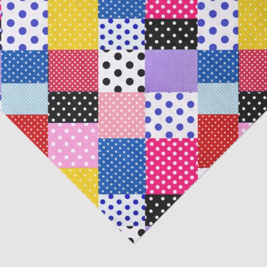 Kleurrijke Mozaïek Stippen Patroon Tissuepapier (Detail)