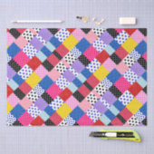 Kleurrijke Mozaïek Stippen Patroon Tissuepapier (Craft)
