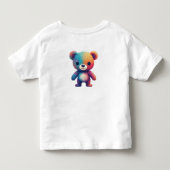 Kleurrijke Mozaïek Teddibeer Kinder Shirts (Achterkant)