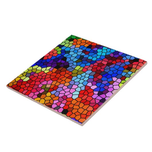 Kleurrijke mozaïek tegeltje (Zijkant)
